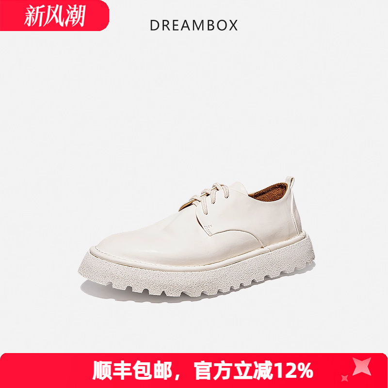 水洗马皮透气小白鞋厚底松糕鞋