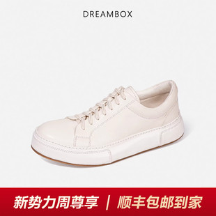 纯手工马皮透气休闲板鞋 dreambox钧博小白鞋 vibram真皮软底女鞋