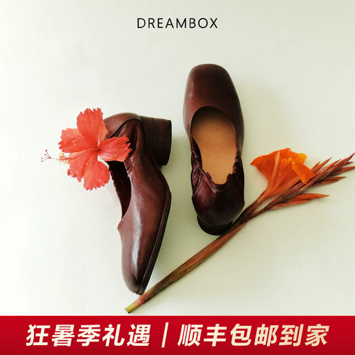 时尚气质水洗马皮高跟鞋