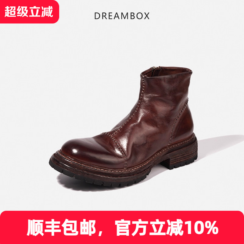 重水洗马皮英伦复古马丁靴