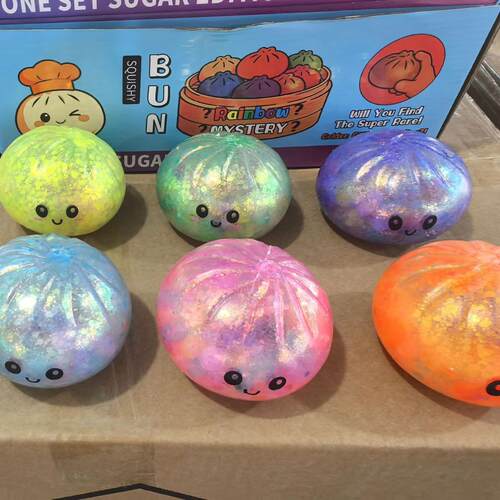 Glitter Dumpling Squishy Box 捏捏乐闪粉包子