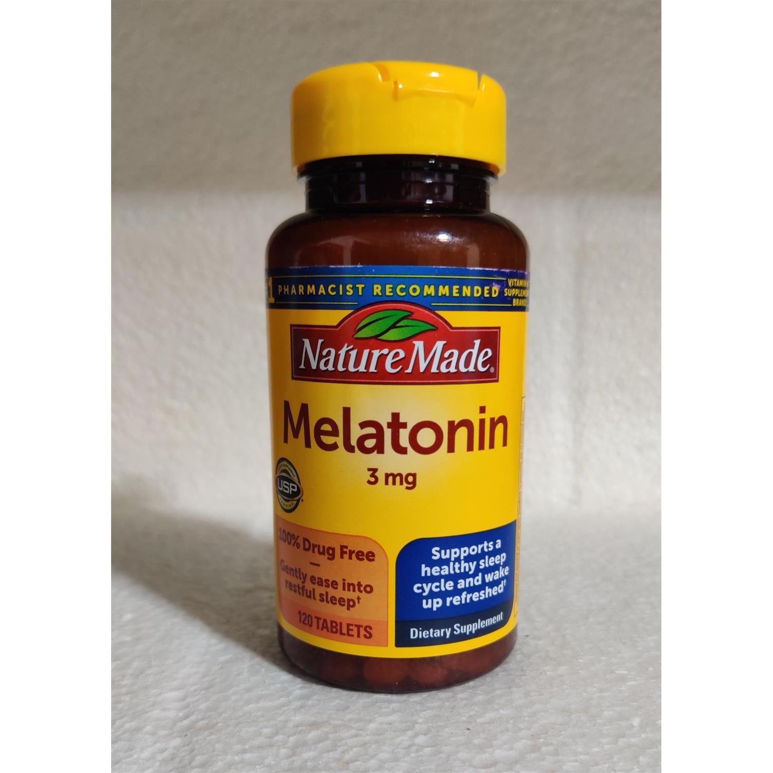 美国  Melatonin 天唯美 褪黑素 睡眠片Sleeping pills 3mg*120片