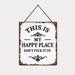 Vintage Happy Place Porch Sign 复古快乐之地门廊标志