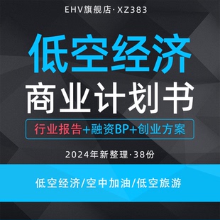 2024低空经济项目商业计划书低空经济行业报告无人空中加油装 备研制低空文旅飞行营地开发商业融资方案