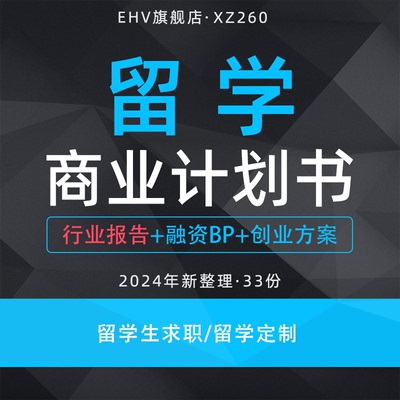 2024留学项目商业计划书