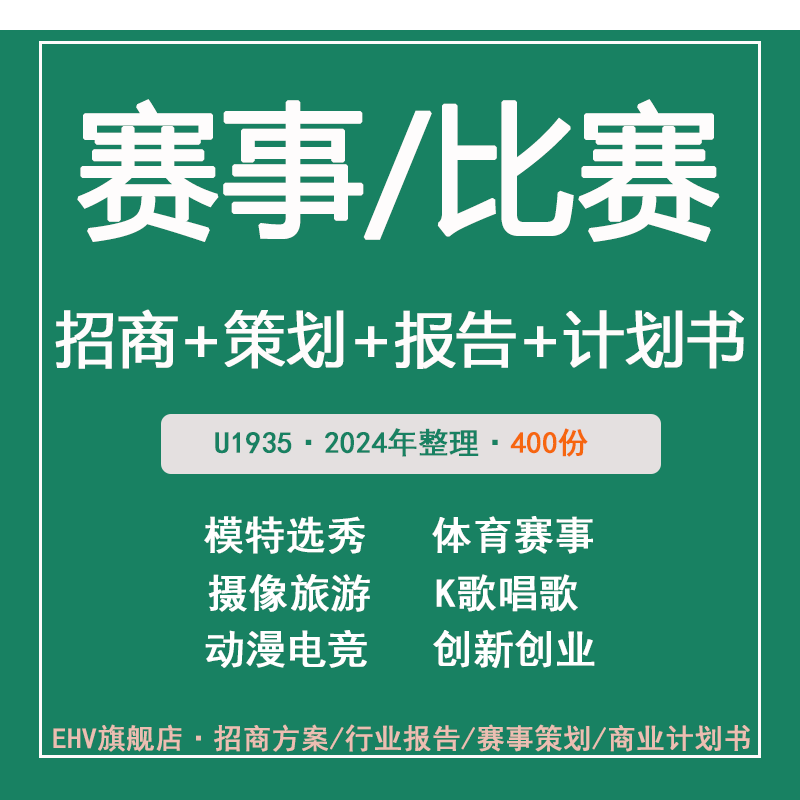 创业模特体育大赛事活动招商企策划方案模板行业报告商业计划书赞助方案招商合作协议商业大赛项目方案PPT
