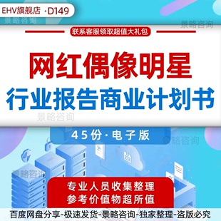 2024年偶像产业报告网红造星粉丝经济行业研究艺人主播孵化平台项目商业计划书PPT创业方案融资BP文创IP资料