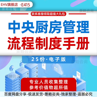 中央厨房管理制度流程策划方案