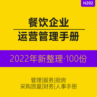 餐饮行业公司运营管理制度人事