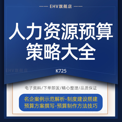 企业人力资源HR预算方案案例