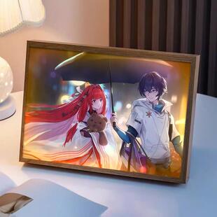 龙族卡塞尔之门灯光画上杉绘梨衣手办海报周边摆件线稿镜子小夜灯