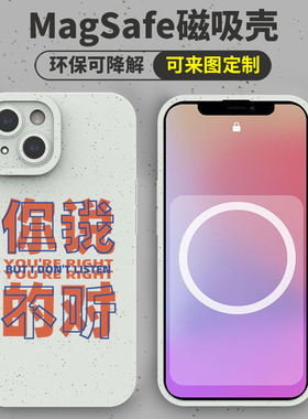 magsafe磁吸你说的都对但我不听适用苹果14promax手机壳新款13pro男女趣味搞怪iPhone12白色11por全包防摔x