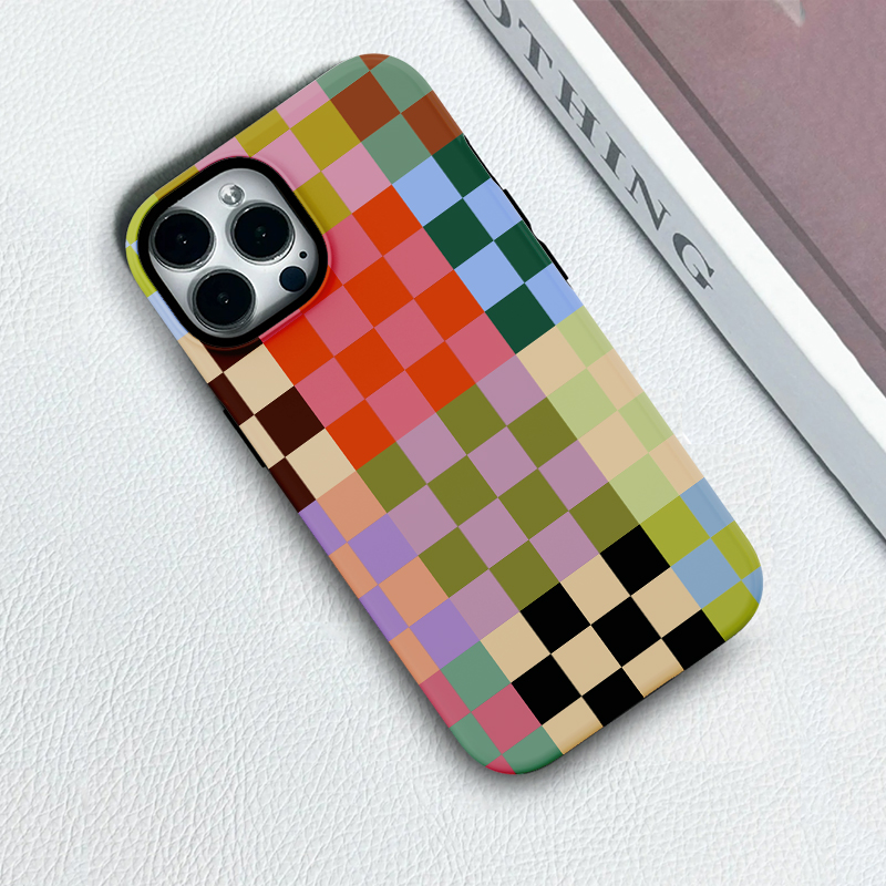 彩色方块菲林二合一双层磁吸壳