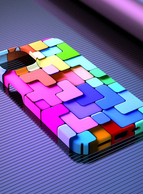 适用iPhone16e11彩色xr12mini俄罗斯方块8硬壳se2保护套15promax小众17air手机壳14plus磁吸菲林13magsafe