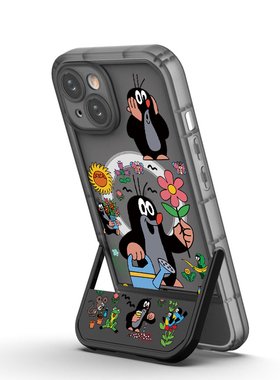 适用于iphone16e磁吸支架xr手机壳15pro支点式13透明magsafe全包17air防摔14plus卡通鼹鼠12max可爱xs动画