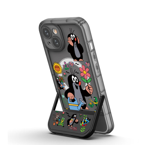 适用苹果16e磁吸支架手机壳鼹鼠