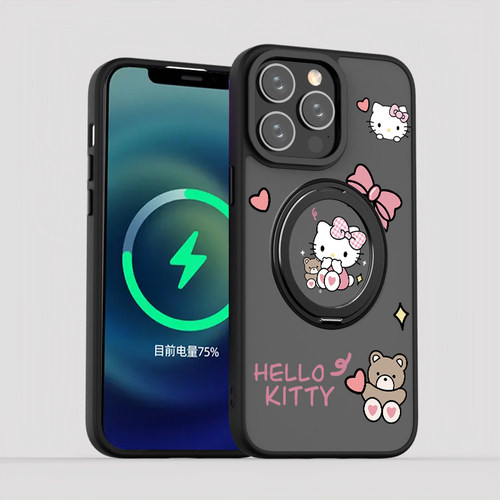 凯蒂猫旋转支架磁吸手机壳