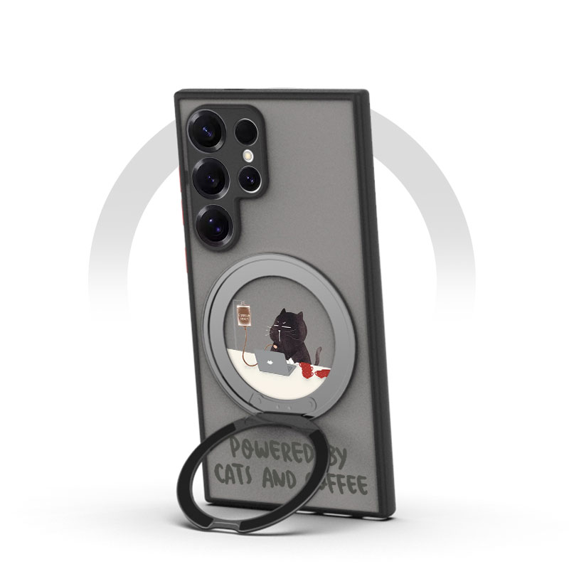 三星s24ultra旋转支架磁吸手机壳