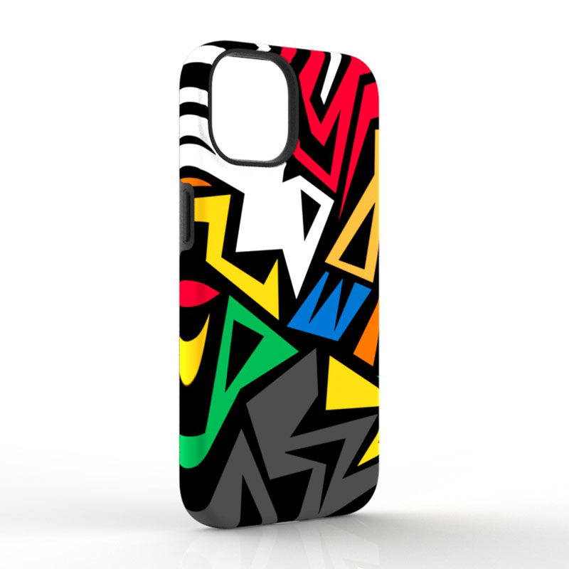 磁吸涂鸦iphone菲林二合一手机壳