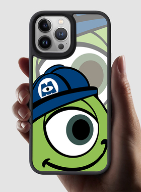 奔斯特【优盾磁吸壳】苹果11magsafe手机壳适用于iPhone14plus卡通动画13pro黑色磨砂15max可爱12绿色大眼怪