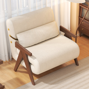 沙发床折叠两用小户型沙发可变床日式实木单人折叠床客厅多功能床