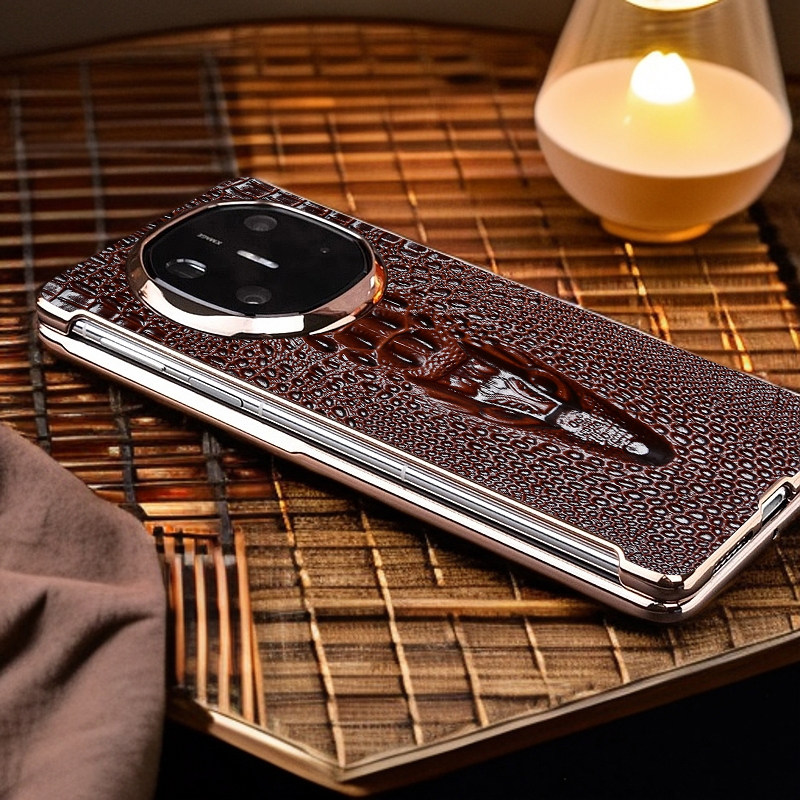 电镀金折叠机mateX6手机壳