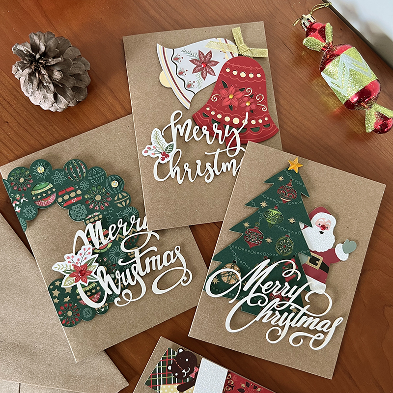 圣诞立体贺卡ins复古圣诞卡片