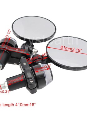 7/8" 22mm Motorcycle Handle Bar End Mirrors Side Mi
