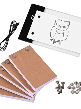 Drawing Paper Flipbook Flip Book Kit with Light Pad LED Ligh