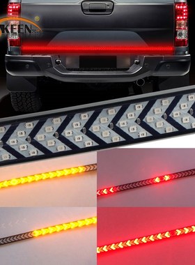 Red Yellow 60inch LED Pickup Tailgate Strip 12V Triple Row 5