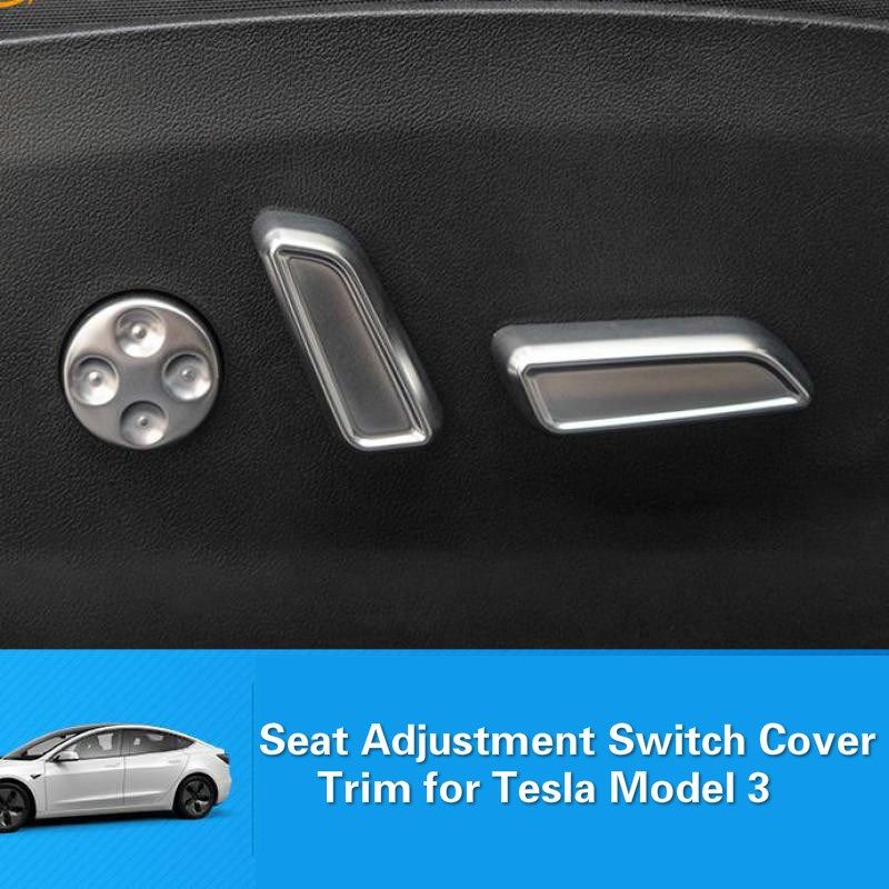 bafire 6 pcs car silver button protective cover for tesla m