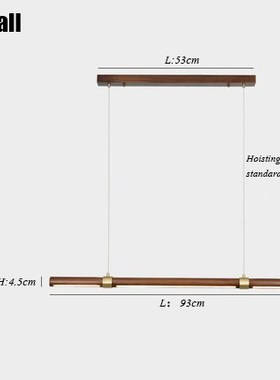 Nordic Modern Lamps Walnut Strip Restaurant Chandelier Led S