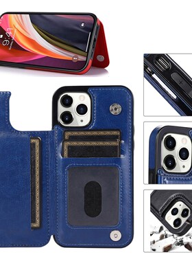 For iPhone 12 Pro Max Case with Card Holder Case Double Mag