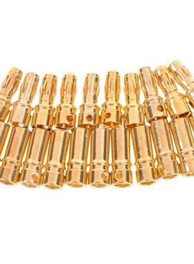 10Pair 3.5mm Gold-plated Bullet Banana Plug Contractor