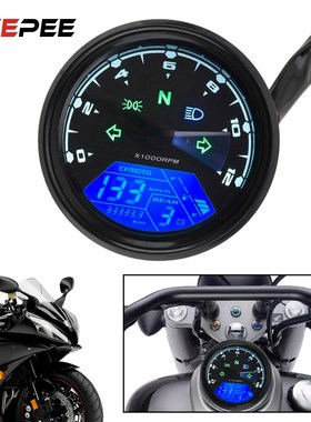 LEEPEE Anti-glare LED Digital Indicator Tachometer Fuel Mete