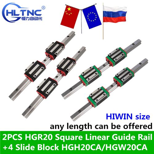 R ES HGR15 HGR20 HGR25 HGR30 20mm Square Linear Guide Rail+4