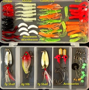 Full Kit Fishing Lures Set Mixed Hard Plastic Wobblers Metal