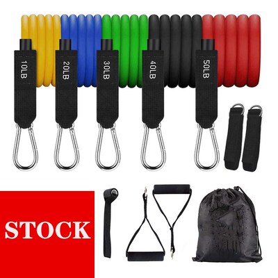 Resistance Bands Set Workout Muscle Exercise Natural Latex B