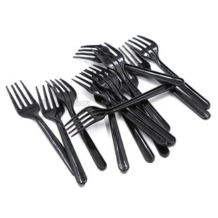 Plastic Long Handle Fork Disposable Forks Party Picnic Pack