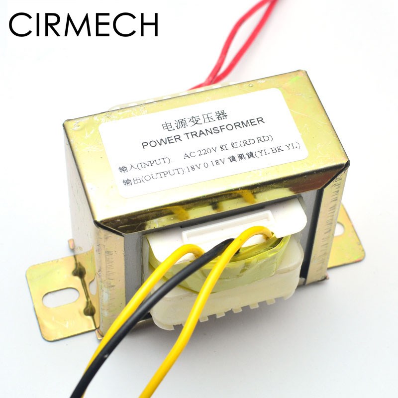 CIRMECH Dual ac 18v 50W Square EI transformer for preamplif