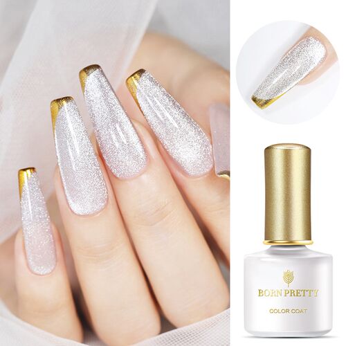 BORN PRETTY  Cat Eye Gel Nail Polish 6ml Silver Snowlight Ma