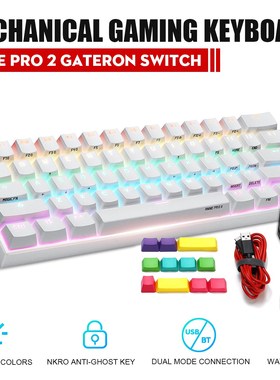 ANNE Pro2 Red Blue Brown Switch Gaming Keyboard Mini Portab