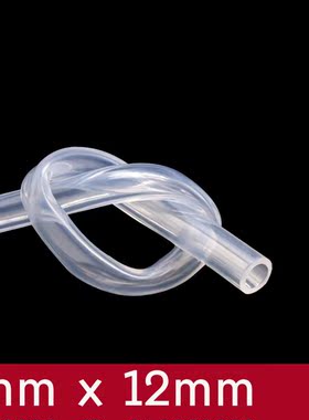 Transparent Flexible Silicone Tube ID 6mm x 12mm OD Food Gr