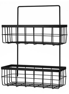 Cabinet Kitchen Storage Organizer Basket 2 Tier Spice Rack