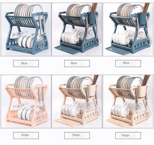 Kitchen Shelf Black Sink Bowl Rack Tableware Rack Chopstick