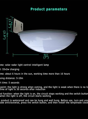 AOSONG  Solar Wall Lamp LED Super Bright Home Outdoor Waterp