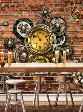 Personalized Customization Mechanical Gear 3D Wall Murals W