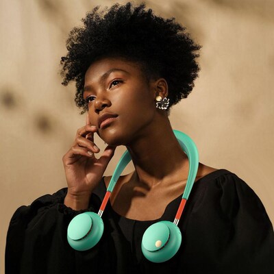 Portable Mini USB Neck Fan Hands-Free Neck Band Air Cooler F