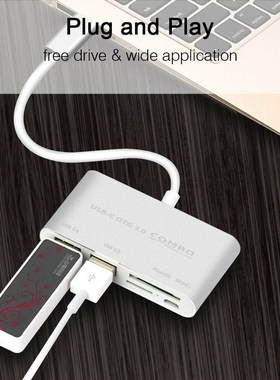 l USB C to Multi SD CF Micro SD Card Reader Adapter Type-C U