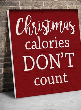 Framed Christmas Calories Christmas Posters Canvas Painting